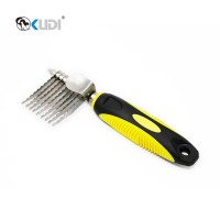 Pet hair grooming dematting fur rake comb brush