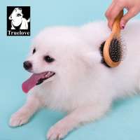 Double sided 2 in 1 pet massage brush dogs accessories hair bows  multifunction dog fur shedding brush