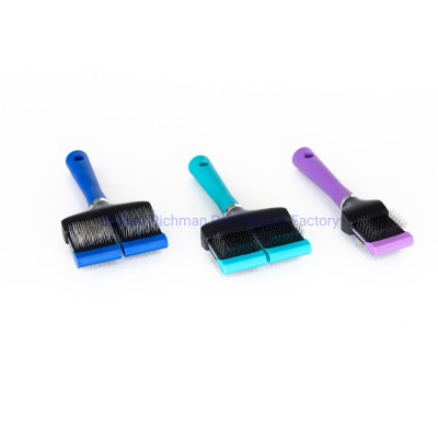 Pet Stainless Steel Cleaning TPR Grooming Brush for Dogs