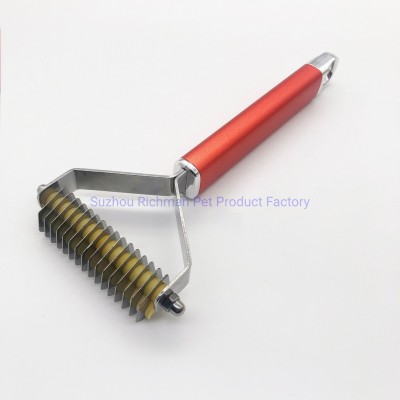 New Product Stainless Steel Pet Deshedding Dog Slicker Pet Brush